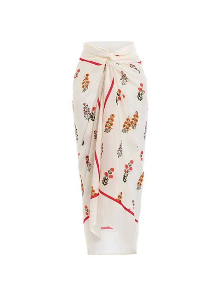 Strapless Floral Embellished One-Piece Swimsuit
